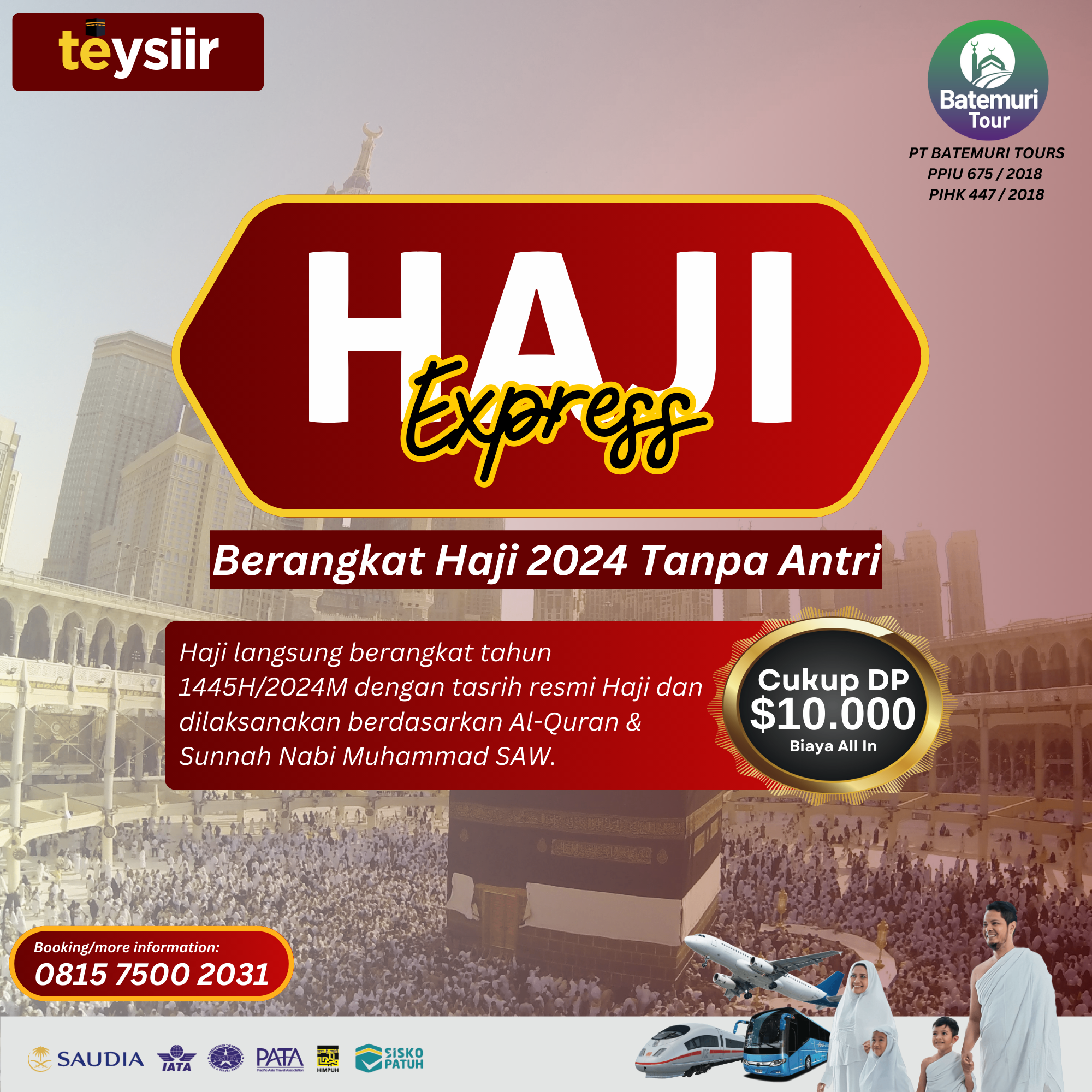 Promo Haji Express - Berangkat Haji 1445H Tanpa Antri dari Indonesia, Maktab VIP